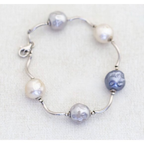 8'' Sterling Silver Beaded Bracelet - Y1 - Picture 1 of 3